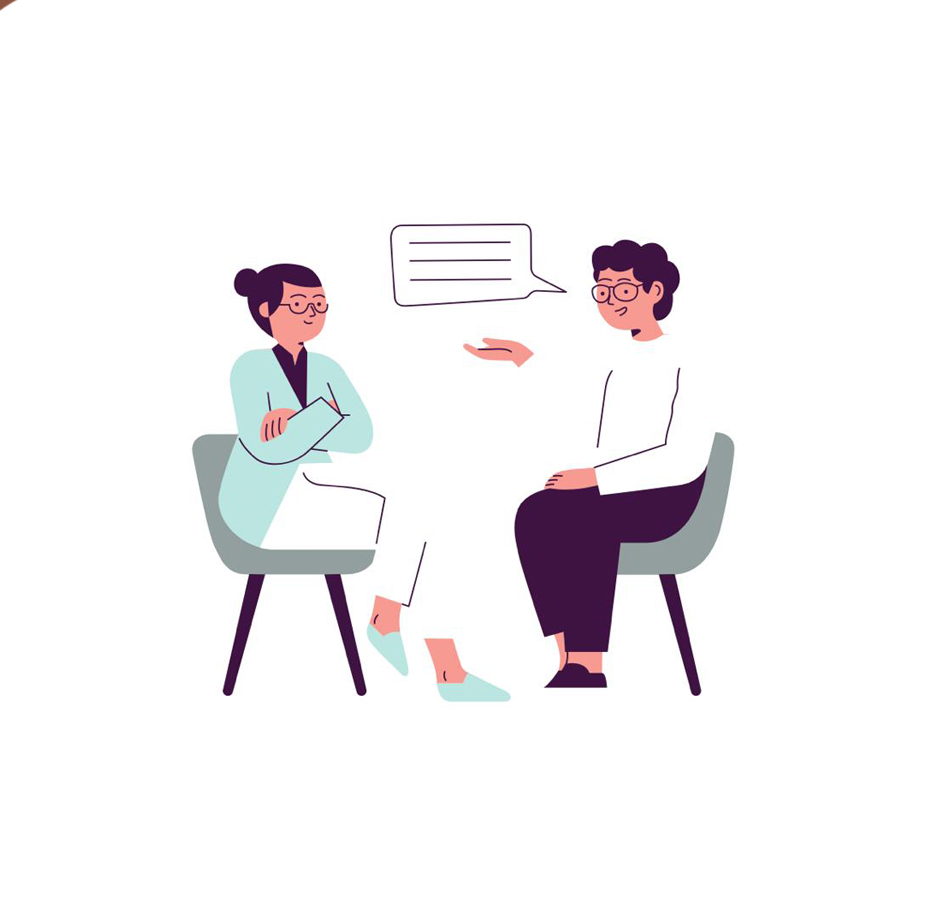 Individual therapy session illustration